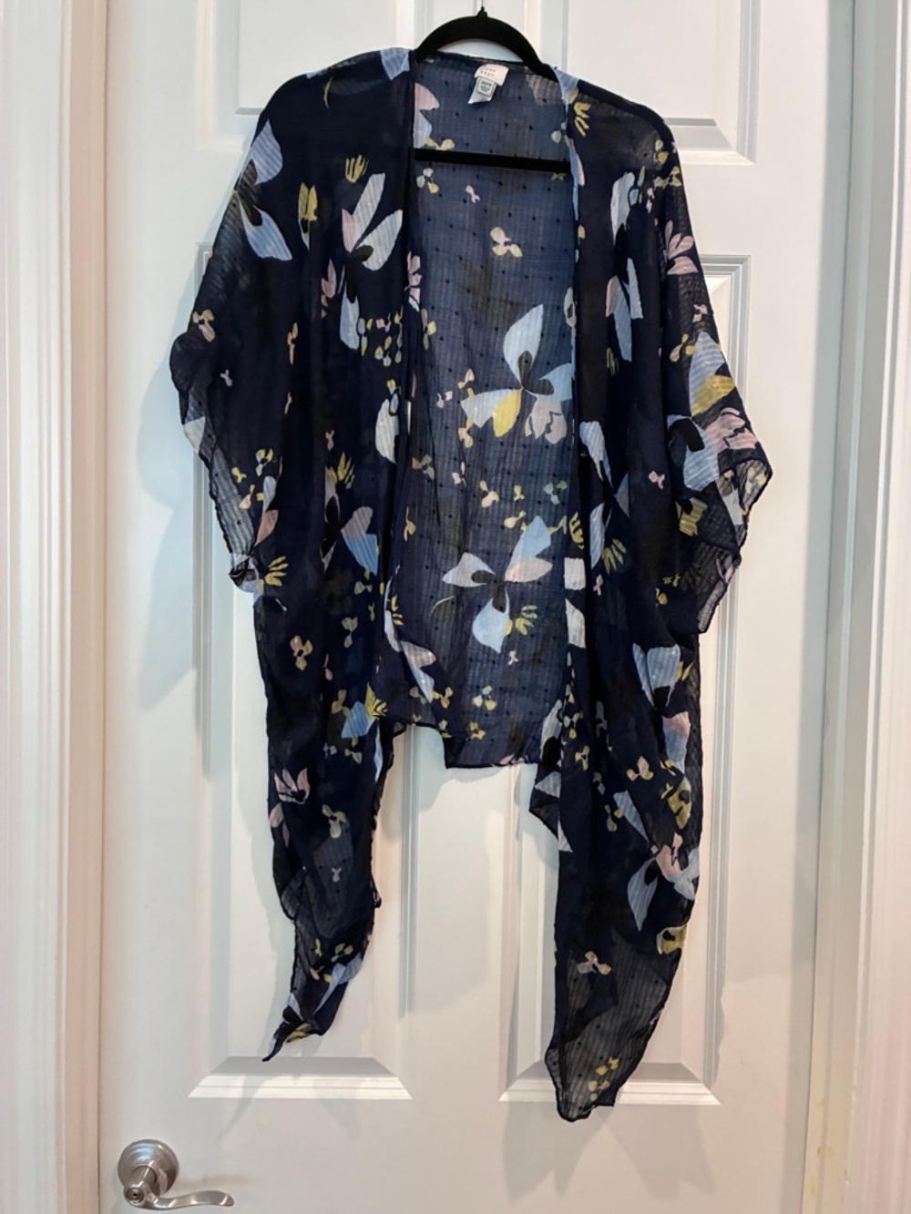 a new‎ day Navy Sheer Floral Kimono